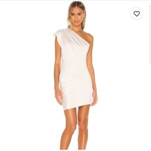 ELLIATT pleated cream mini dress